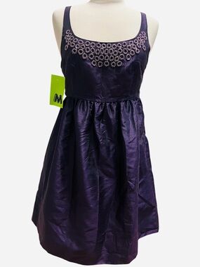 NWOT- CHARLOTTE RUSSE /PLUM PURPLE Embellished Party Dress